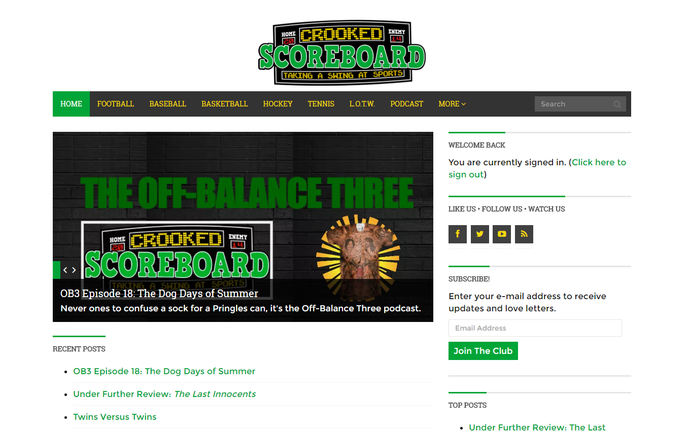 CrookedScoreboard.com